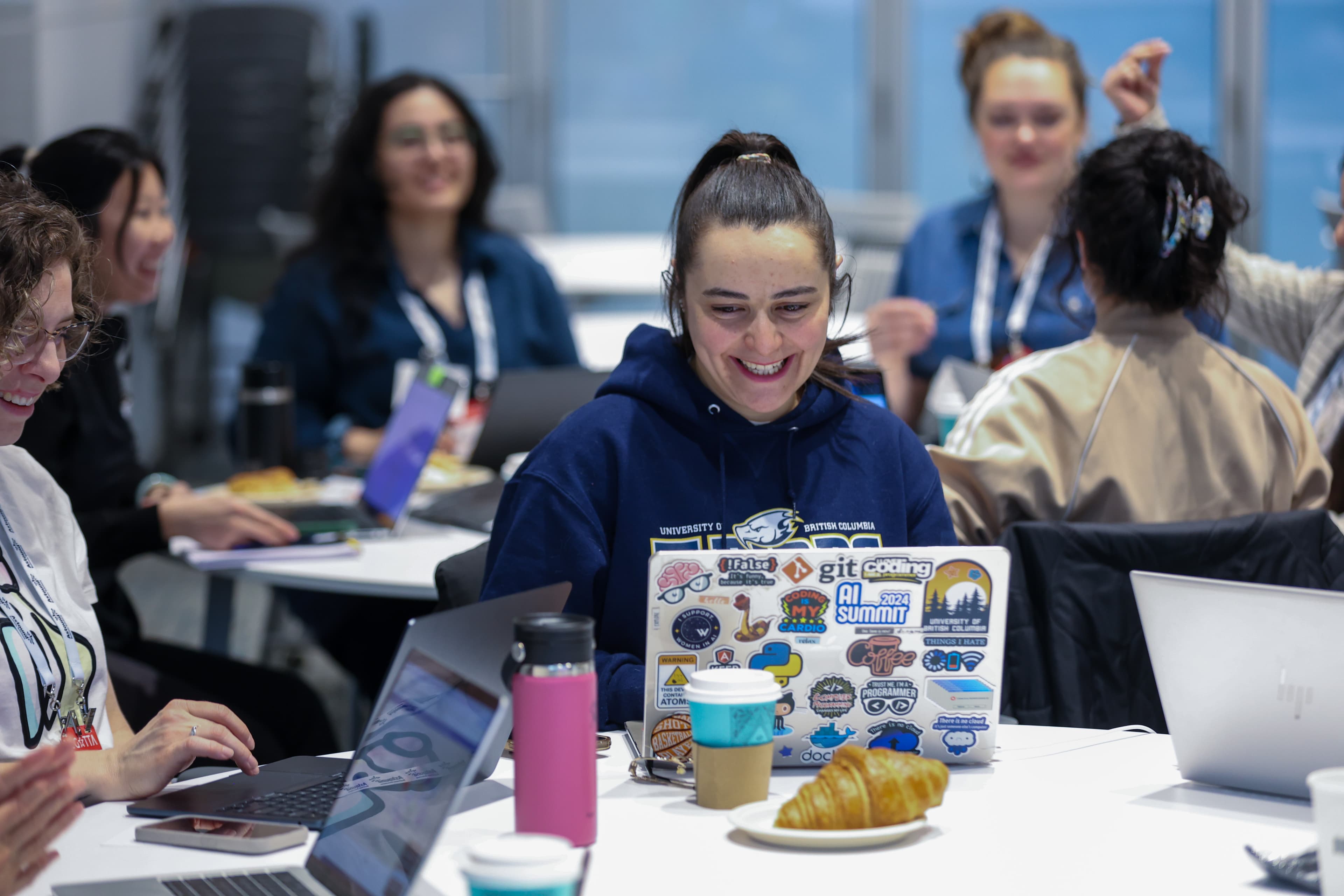 Participants collaborating during a hands-on AI hack sprint